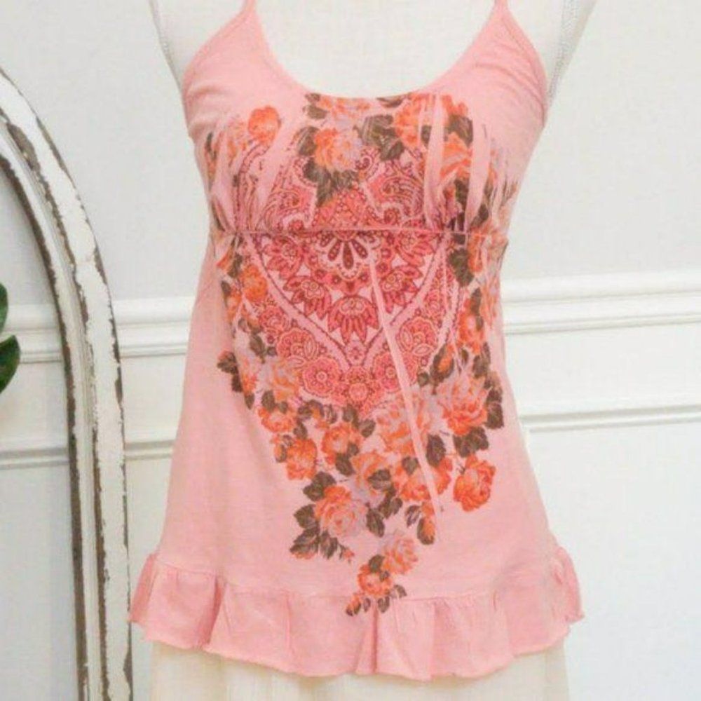 Decree Racer Back Floral Halter Top is Peachy!